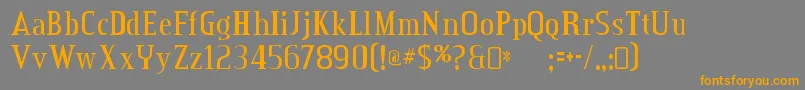 CreditvalleyRegular Font – Orange Fonts on Gray Background