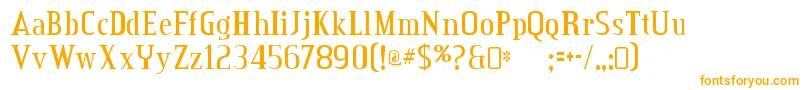 Шрифт CreditvalleyRegular – оранжевые шрифты на белом фоне