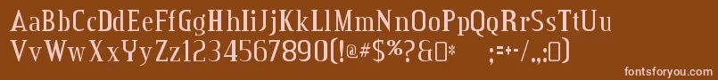 CreditvalleyRegular Font – Pink Fonts on Brown Background