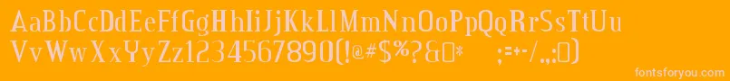 Шрифт CreditvalleyRegular – розовые шрифты на оранжевом фоне