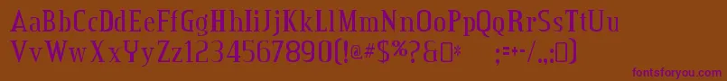 Шрифт CreditvalleyRegular – фиолетовые шрифты на коричневом фоне