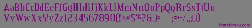 Шрифт CreditvalleyRegular – фиолетовые шрифты на сером фоне