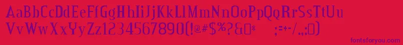 CreditvalleyRegular Font – Purple Fonts on Red Background