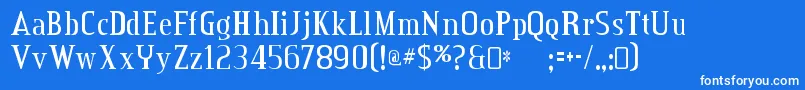 CreditvalleyRegular Font – White Fonts on Blue Background