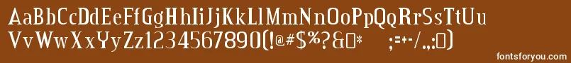 CreditvalleyRegular Font – White Fonts on Brown Background