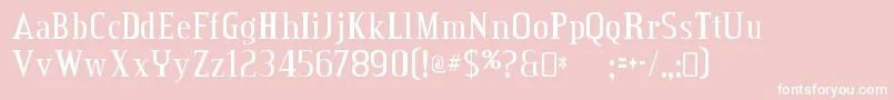 フォントCreditvalleyRegular – ピンクの背景に白い文字