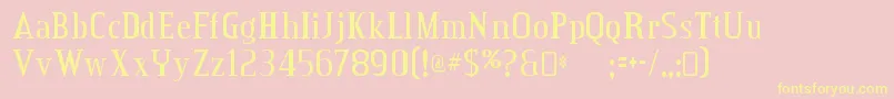 CreditvalleyRegular Font – Yellow Fonts on Pink Background