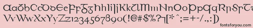 EirinnAsciiLl Font – Black Fonts on Pink Background