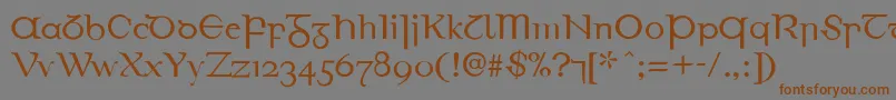 EirinnAsciiLl Font – Brown Fonts on Gray Background
