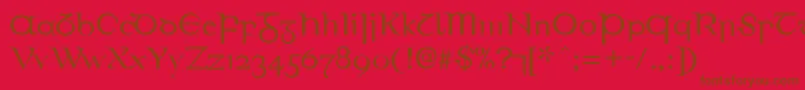 EirinnAsciiLl Font – Brown Fonts on Red Background
