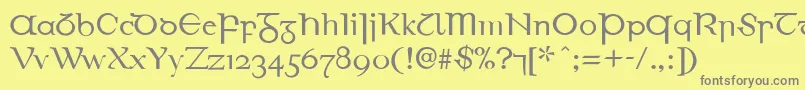 EirinnAsciiLl Font – Gray Fonts on Yellow Background