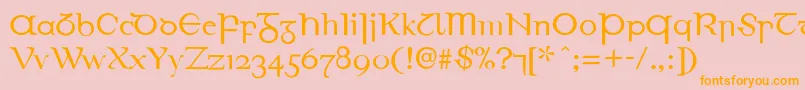 EirinnAsciiLl Font – Orange Fonts on Pink Background