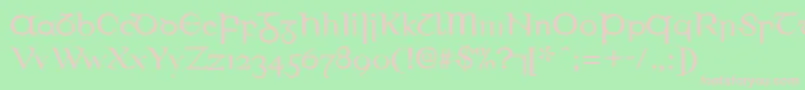EirinnAsciiLl Font – Pink Fonts on Green Background