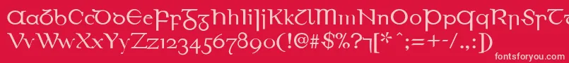 EirinnAsciiLl Font – Pink Fonts on Red Background