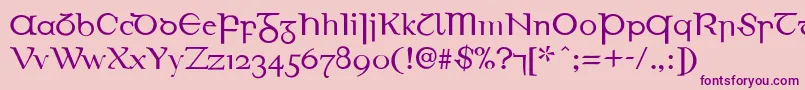 EirinnAsciiLl Font – Purple Fonts on Pink Background