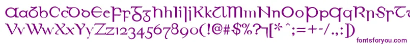 EirinnAsciiLl Font – Purple Fonts on White Background
