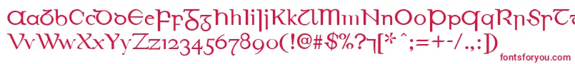 EirinnAsciiLl Font – Red Fonts on White Background