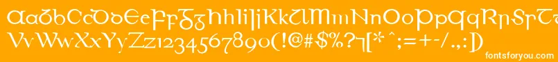 EirinnAsciiLl Font – White Fonts on Orange Background