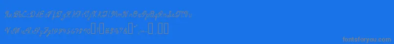 ArmandExtra-Schriftart – Graue Schriften auf blauem Hintergrund