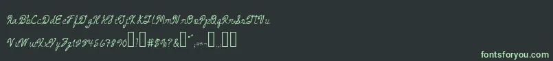 Шрифт ArmandExtra – зелёные шрифты на чёрном фоне
