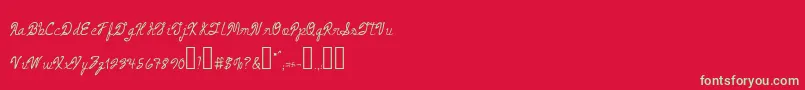 ArmandExtra Font – Green Fonts on Red Background