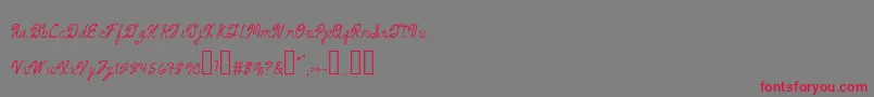 ArmandExtra Font – Red Fonts on Gray Background
