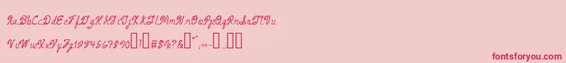 ArmandExtra Font – Red Fonts on Pink Background