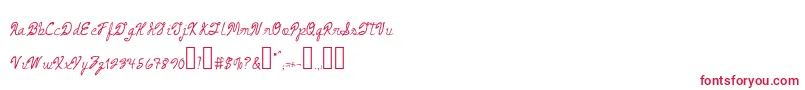 ArmandExtra-Schriftart – Rote Schriften auf weißem Hintergrund