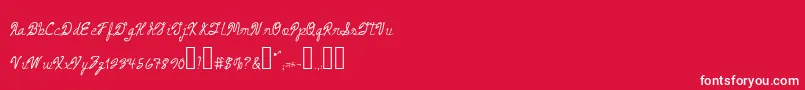 ArmandExtra Font – White Fonts on Red Background