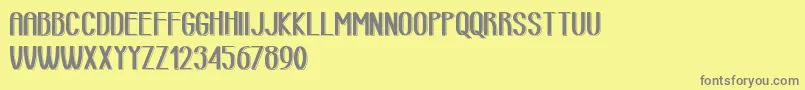 RetroLinedAreaDemoVersion Font – Gray Fonts on Yellow Background