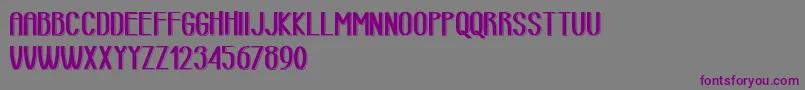 RetroLinedAreaDemoVersion Font – Purple Fonts on Gray Background