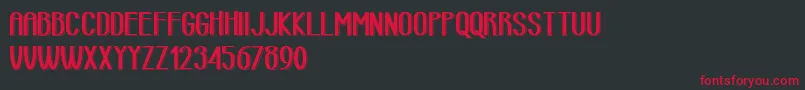 RetroLinedAreaDemoVersion Font – Red Fonts on Black Background