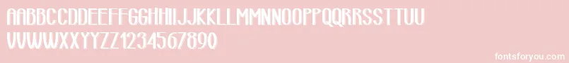 RetroLinedAreaDemoVersion Font – White Fonts on Pink Background