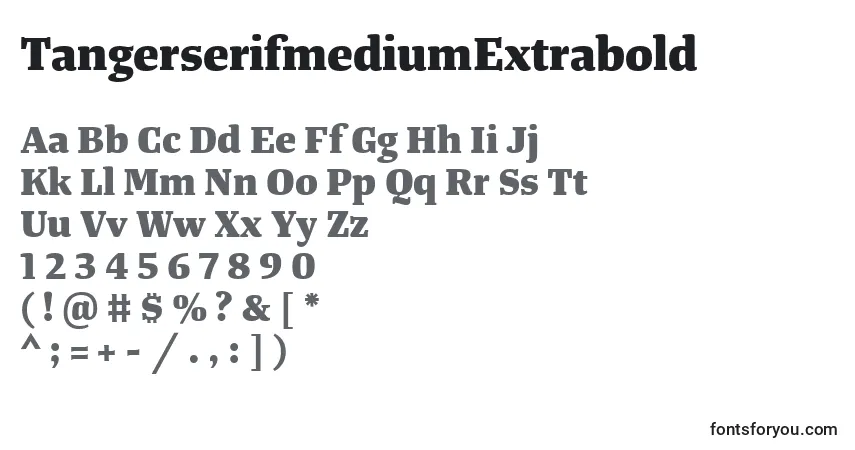 TangerserifmediumExtraboldフォント–アルファベット、数字、特殊文字