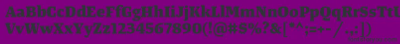 TangerserifmediumExtrabold Font – Black Fonts on Purple Background