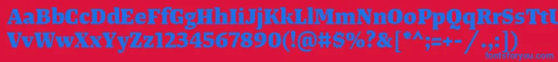 TangerserifmediumExtrabold Font – Blue Fonts on Red Background