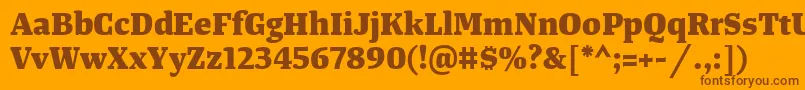 TangerserifmediumExtrabold Font – Brown Fonts on Orange Background