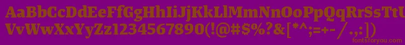 fuente TangerserifmediumExtrabold – Fuentes Marrones Sobre Fondo Morado