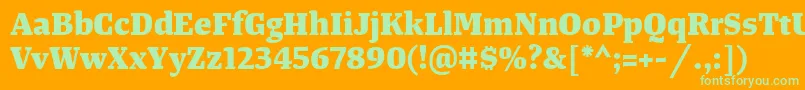 TangerserifmediumExtrabold Font – Green Fonts on Orange Background