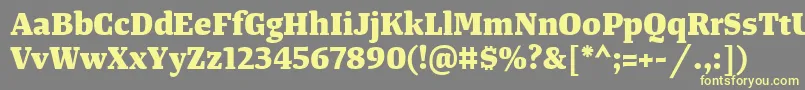 Шрифт TangerserifmediumExtrabold – жёлтые шрифты на сером фоне