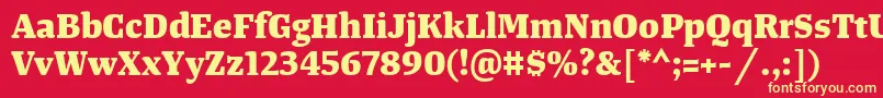 TangerserifmediumExtrabold Font – Yellow Fonts on Red Background