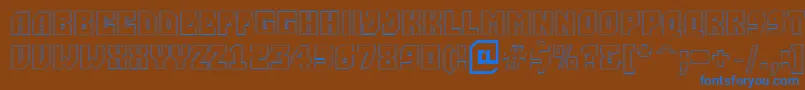 ASimpler2otlBold Font – Blue Fonts on Brown Background