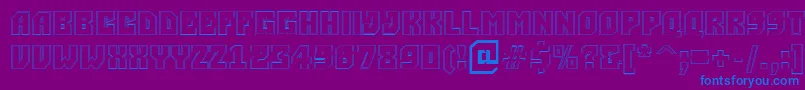 ASimpler2otlBold Font – Blue Fonts on Purple Background