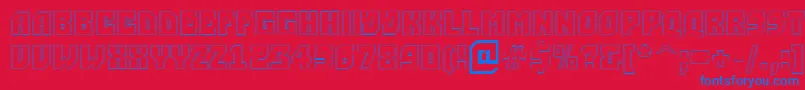 ASimpler2otlBold Font – Blue Fonts on Red Background