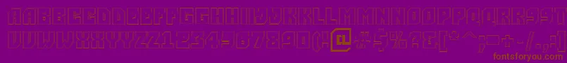 ASimpler2otlBold Font – Brown Fonts on Purple Background