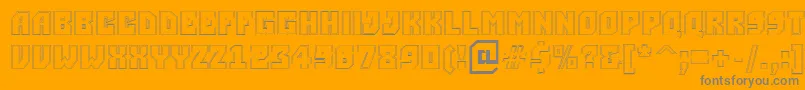 ASimpler2otlBold-Schriftart – Graue Schriften auf orangefarbenem Hintergrund