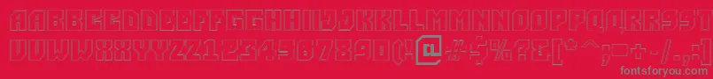 ASimpler2otlBold Font – Gray Fonts on Red Background