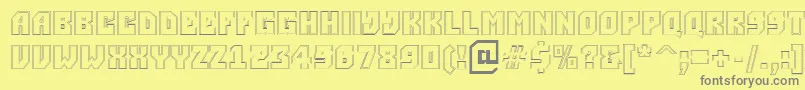 ASimpler2otlBold Font – Gray Fonts on Yellow Background