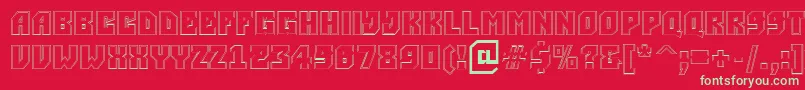 ASimpler2otlBold Font – Green Fonts on Red Background