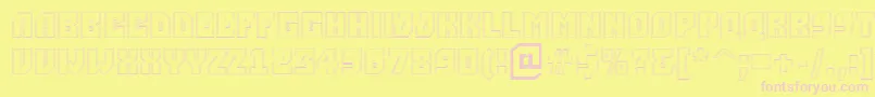 ASimpler2otlBold Font – Pink Fonts on Yellow Background